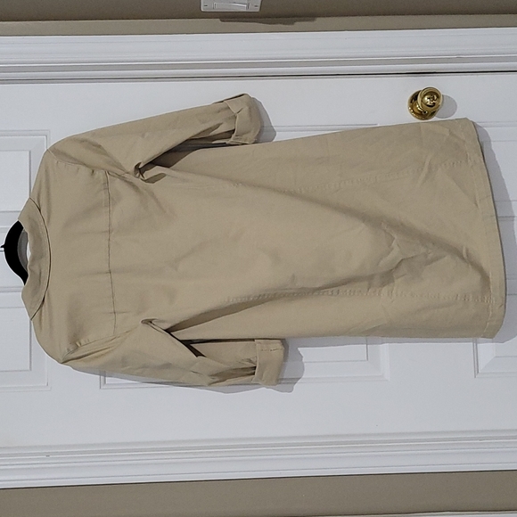 J. Jill Live In Chino Light Beige Shirt Dress - Picture 8 of 8